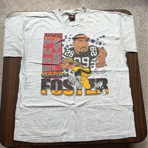 Vintage Pittsburgh Steelers Barry Foster Caricature Shirt
